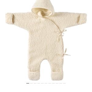 BINIBAMBA MILK MERINO SNUGGLESUIT size M (6-18M) NWOT